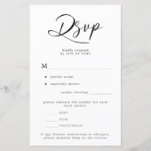 Papier Options de repas simple du mariage budgétaire Cart (Devant)