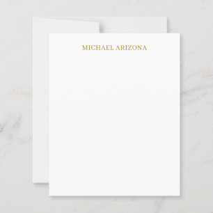 Papier Or & Blanc Minimaliste Simple Moderne