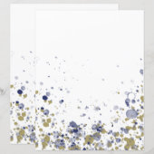 Papier Or bleu Confetti (Devant / Derrière)