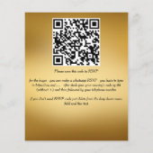 Papier Or faire-part de mariage islamique avec couple nup (Dos)