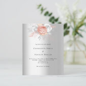 Papier Or rose argent QR RSVP budget faire-part de mariag (Debout devant)