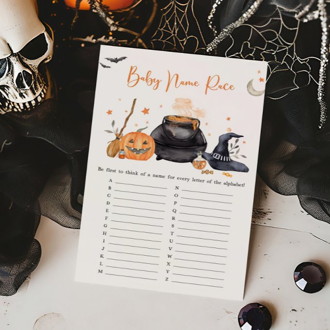 Papier Orange Baby est en train de brasser Baby Name Race (Baby is Brewing Baby Shower Baby Name Race Game)