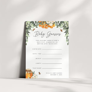 Papier Orange Blossom Honey Bee Baby shower Deviner jeu