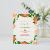 Papier Orange Botanique Faire-part de mariage de verger d (Debout devant)