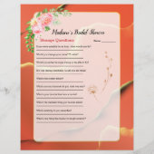 Papier Orange Fun Fête des mariées brise-glace 💕 jeu de  (Dos)