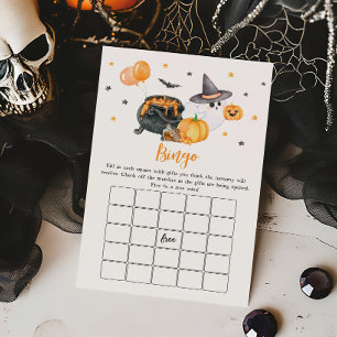Papier Orange Little Boo Ghost Baby shower Bingo Jeu