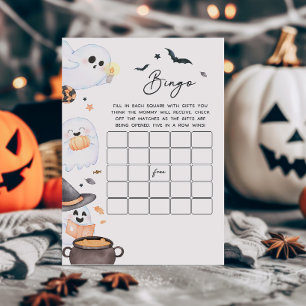 Papier Orange Little Boo Halloween Baby shower Bingo Jeu
