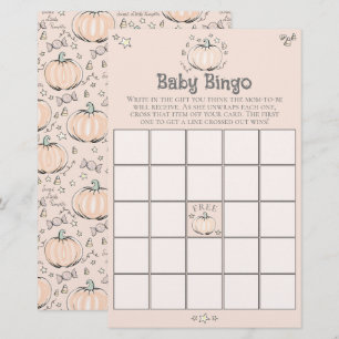Papier Orange Little Citrouille Baby Baby shower de Bingo