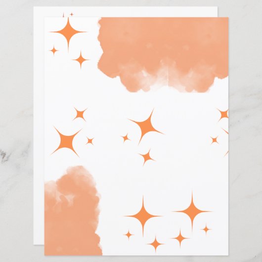 Papier Orange sonique fixe (Devant / Derrière)