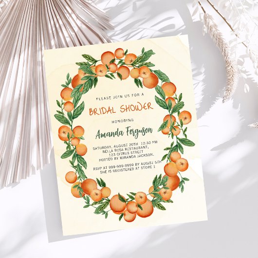 Papier Oranges agrumes budget nuptiale invitation à la do