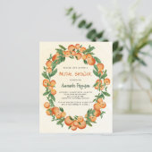 Papier Oranges agrumes budget nuptiale invitation à la do (Debout devant)