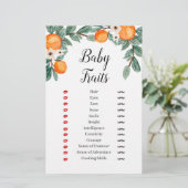 Papier Oranges Baby shower Twin Baby Traits Jeu (Debout devant)