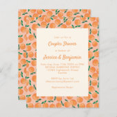 Papier Oranges Budget Fruit Aquarelle Couples Douche (Devant / Derrière)