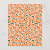 Papier Oranges Budget Fruit Aquarelle Couples Douche (Dos)