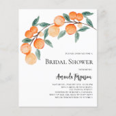 Papier Oranges budget nuptiale invitation à la douche (Devant)
