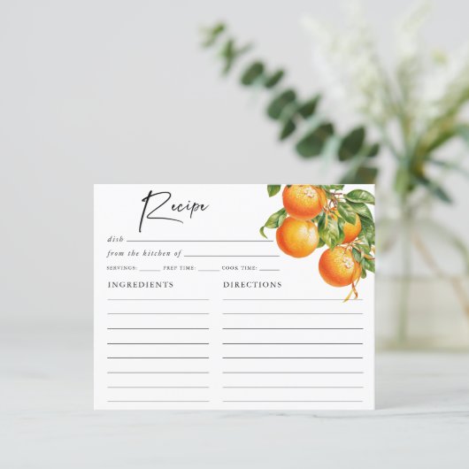 Papier Oranges d'été Citron Agrumes Baby Shower Réception (Debout devant)