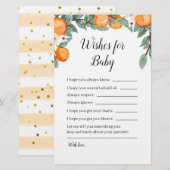 Papier Oranges Twin Baby shower Voeux pour bébé (Devant / Derrière)