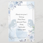 Papier Ordre de cérémonie de baptême d'argent mexicain (Dos)