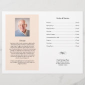 Papier Ordre des funérailles | Sunset Memorial Program (Dos)