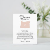 Papier OREGON Bienvenue Lettre & Itinéraire N'IMPORTE QUE (Debout devant)