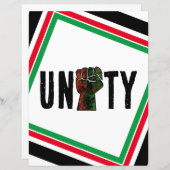 Papier orgueil noir poing vert rouge pan drapeau africain (Devant / Derrière)