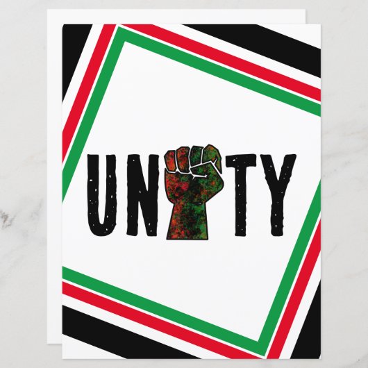 Papier orgueil noir poing vert rouge pan drapeau africain (Devant / Derrière)