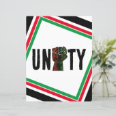 Papier orgueil noir poing vert rouge pan drapeau africain (Debout devant)