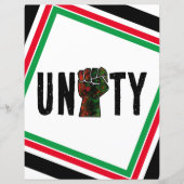 Papier orgueil noir poing vert rouge pan drapeau africain (Devant)