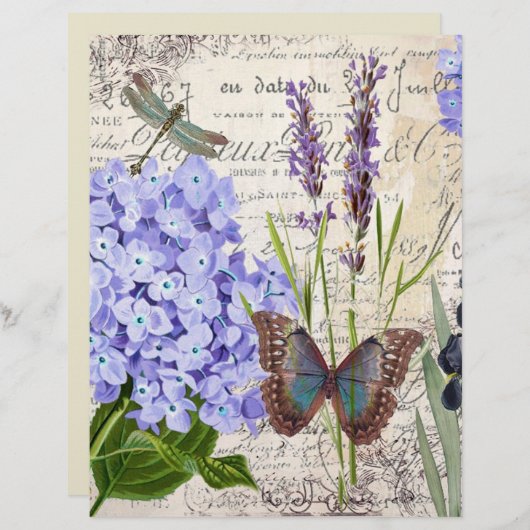 Papier origami botanique (Devant / Derrière)