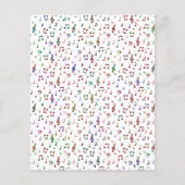 Papier origami de musique colorée (Dos)