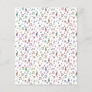 Papier origami de musique colorée