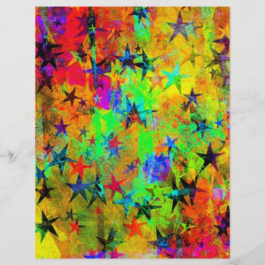 Papier origami étoiles colorées (Devant)