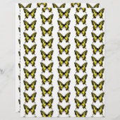 Papier origami motif papillons (Devant / Derrière)