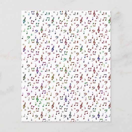 Papier origami musical coloré (Devant)