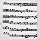 papier origami partition musicale (Devant / Derrière)