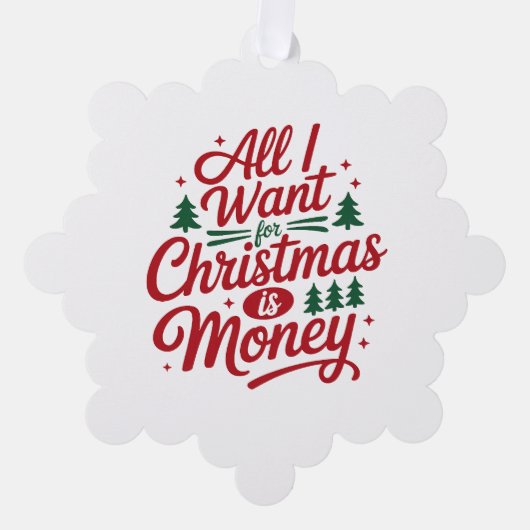 Papier Ornament Kaart-Funny Xmas Quote (Voorkant)