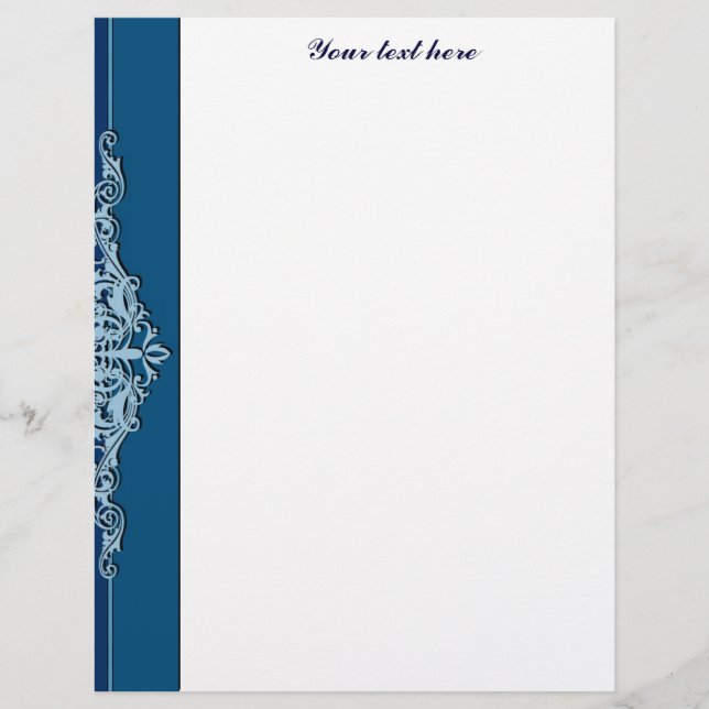 Papier Ornements bleus (Devant)
