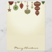 Papier Ornements Vintage Joyeux Noël (Devant)