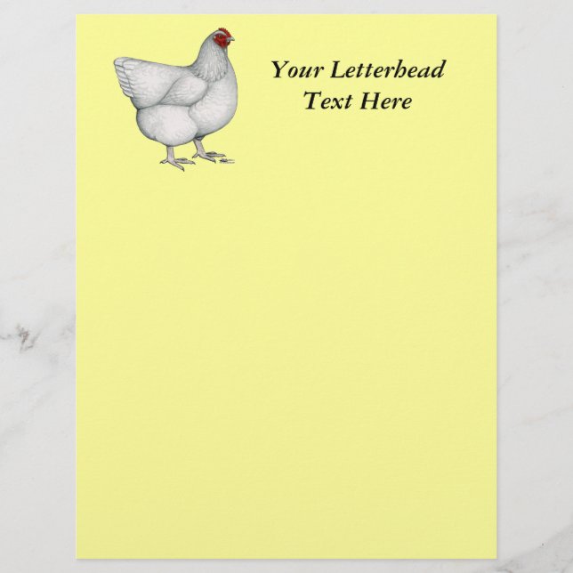 Papier Orpington White Hen (Devant)
