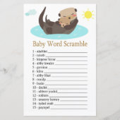 Papier Otter Baby jeu de brouillage de mot (Devant)