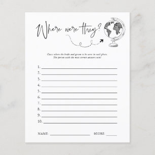 Papier Où étaient-elles Jeu de Baby Shower