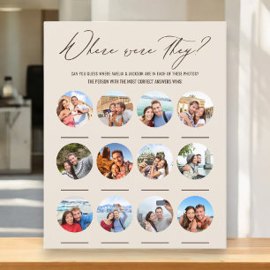 Papier Où Étaient-Ils 12 Photos Fête des mariées Jeu