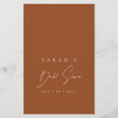 Papier Où Étaient-Ils Terracotta Fête des mariées Jeu (Dos)