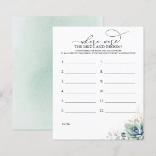 Papier Où Était La MARIÉE ET GROOM Photo Jeu