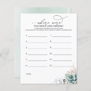 Papier Où Était La MARIÉE ET GROOM Photo Jeu