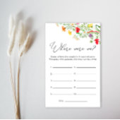 Papier Où Étions-Nous Fête des mariées Fleur sauvage Jeu