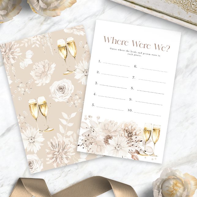 Papier Où étions-nous jeu (Pearls and Prosecco Where Were We Game
)