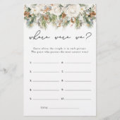 Papier Où Étions-Nous Verdure Élégante Fête des mariées J (Devant)