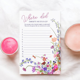 Papier Où sont-ils allés fleurs sauvages jeu de douche de