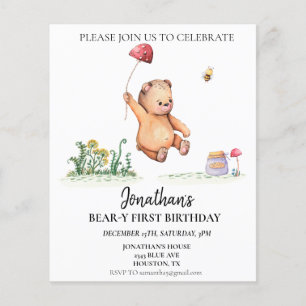 Papier Ours 1er Premier Anniversaire Aquarelle Ours Migno